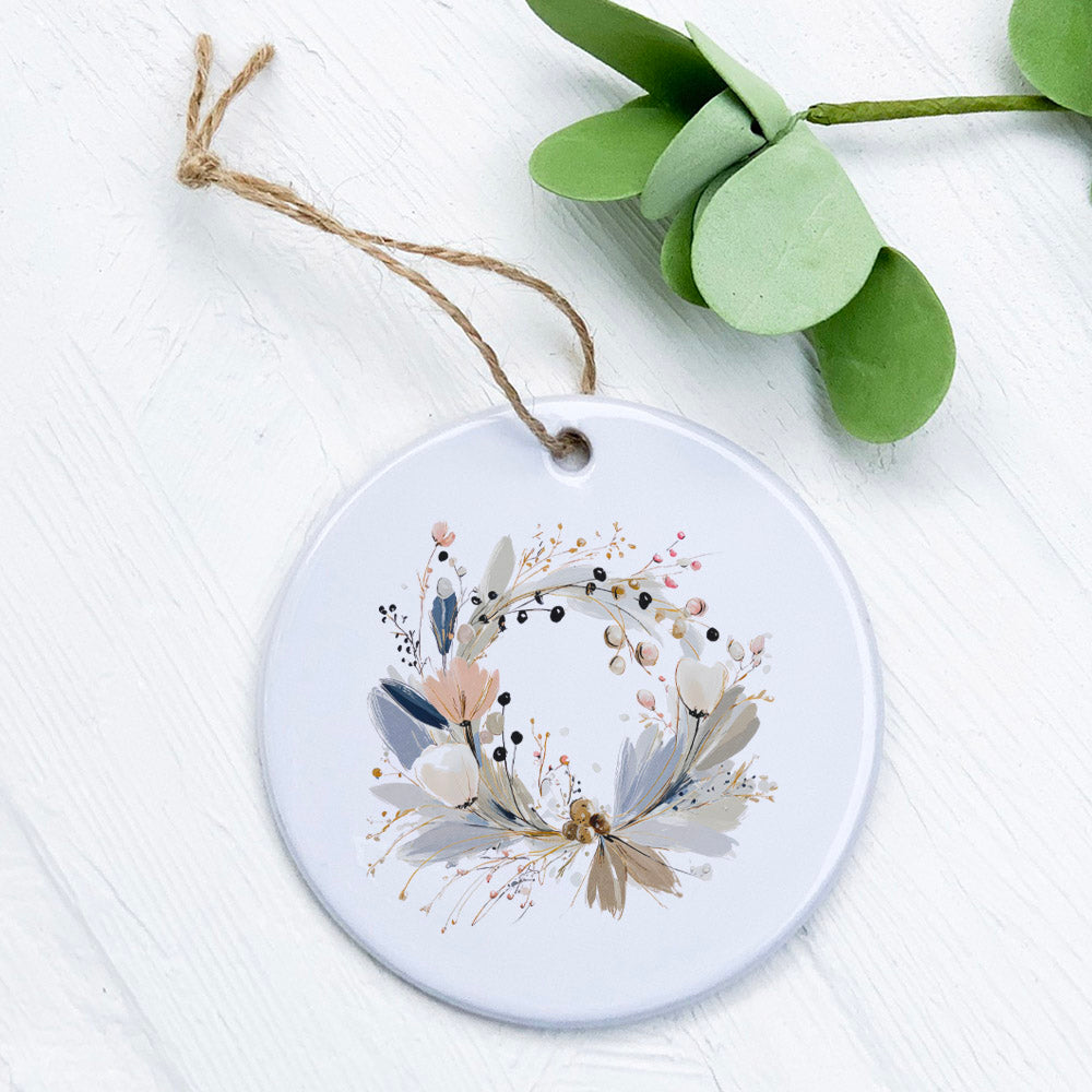 Winter Blue Wreath - Ornament