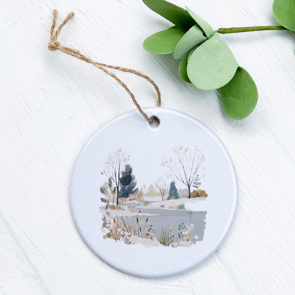 Brisk Winter Pond - Ornament