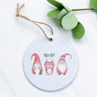 Christmas Gnomes with Moose - Ornament