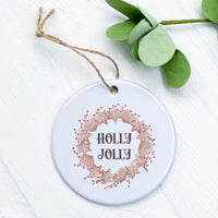 Holly Jolly Gingerbread Wreath - Ornament