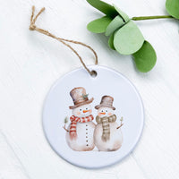 Two Snowmen - Ornament