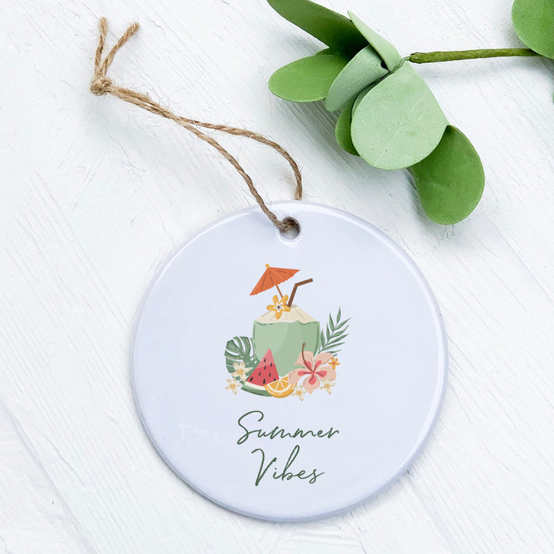 Summer Vibes Coconut Drink - Ornament