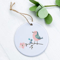 Bird on Cherry Blossom - Ornament