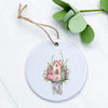 Floral Pail Fairy House - Ornament