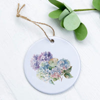 Watercolor Hydrangea Bunch - Ornament