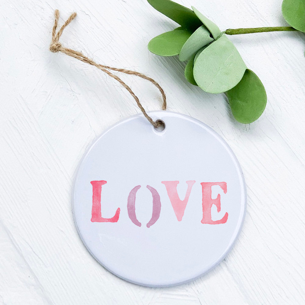 Love Stencil - Ornament