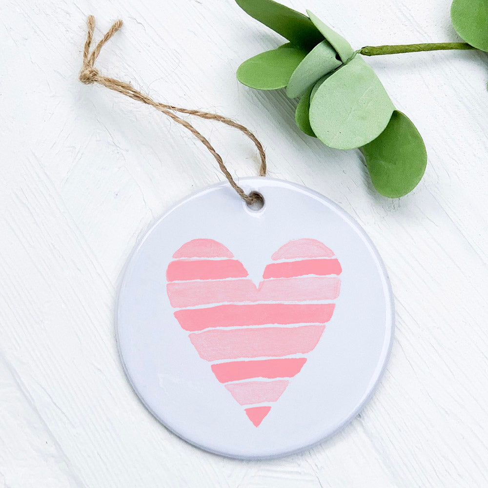 Striped Heart - Ornament