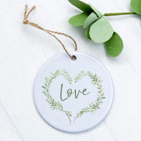 Love Greenery Heart Wreath - Ornament