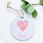 Triangle Heart Love - Ornament