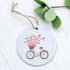 Hearts Bicycle - Valentine's Day Ornament