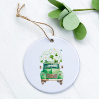 Irish Farm Truck with Clovers - Ornament