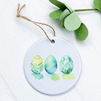 Watercolor Easter Eggs - Cool - Ornament