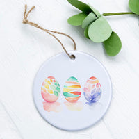 Watercolor Easter Eggs - Warm - Ornament