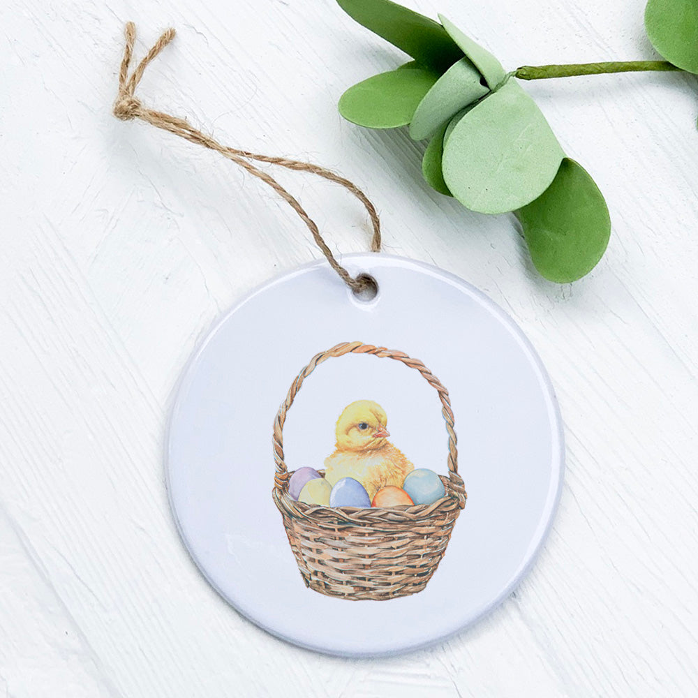 Easter Basket Chick - Easter Ornament