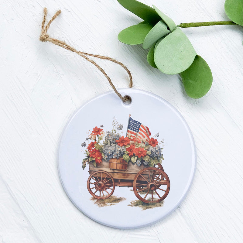 Vintage Carriage Planter - Ornament