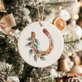 Horseshoe with Holly - Ornament