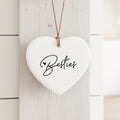 Besties - Heart Shaped Ornament