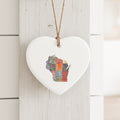 Quilted State - Custom Heart Shaped Ornament