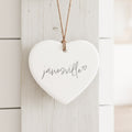 Cursive Heart - Custom Heart Shaped Ornament