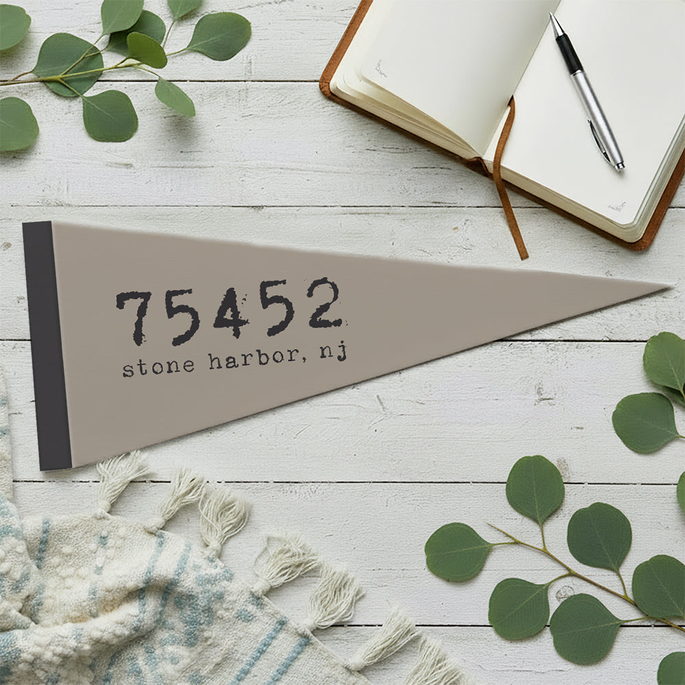 Custom Zip Code - Custom Triangle Pennant