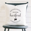 Circle Estd, City, State - Square Canvas Pillow