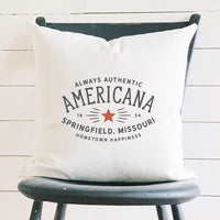 Americana - Custom Square Canvas Pillow