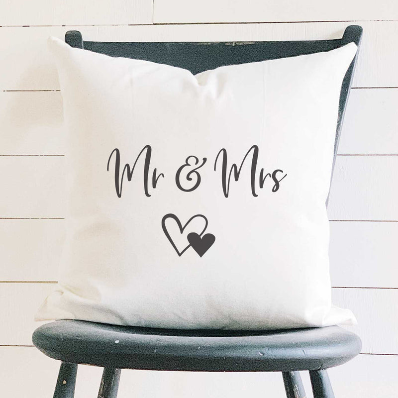 Mr & Mrs - Square Canvas Pillow