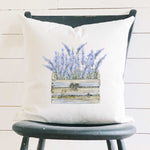 Lavender Basket - Square Canvas Pillow