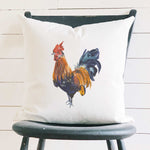 Watercolor Rooster - Square Canvas Pillow