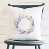 Lavender Wreath - Square Canvas Pillow