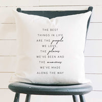 Best Things in Life - Square Canvas Pillow