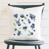 Blueberry Pattern - Square Canvas Pillow