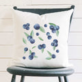 Blueberry Pattern - Square Canvas Pillow
