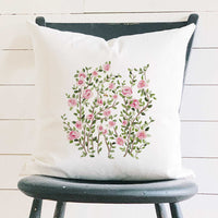 Rose Bush - Spring Square Canvas Pillow