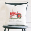 Watercolor Tractor - Custom Square Canvas Pillow