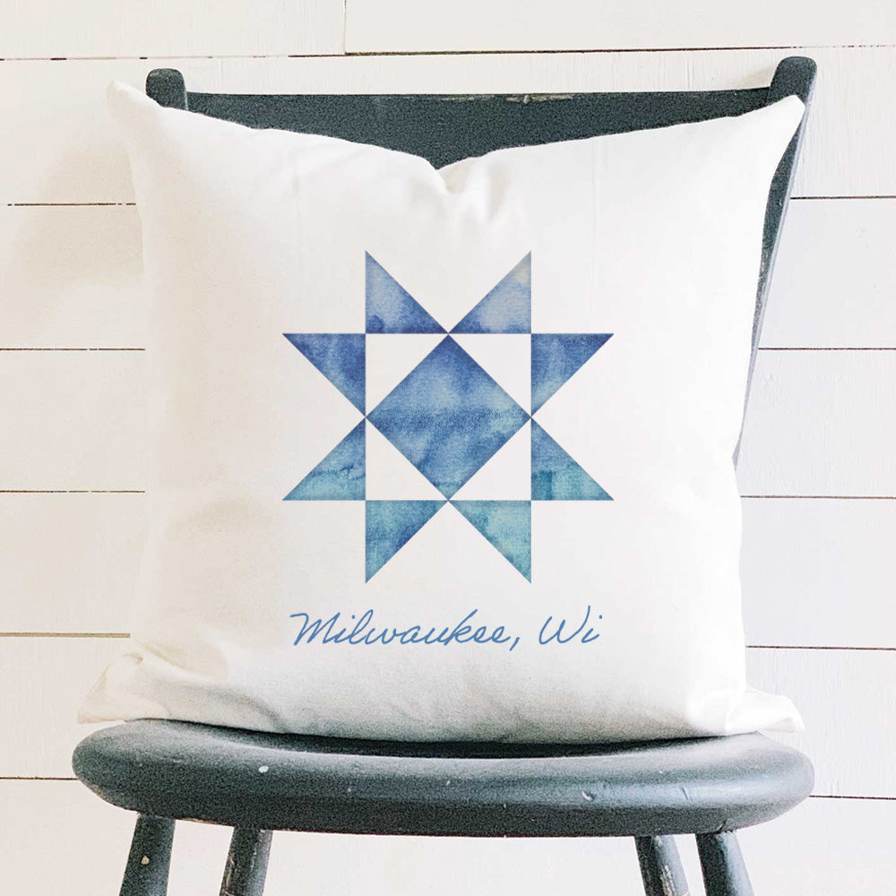Quilted Block - Custom Square Canvas Pillow