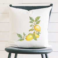 Lemon Branch Corner - Square Canvas Pillow