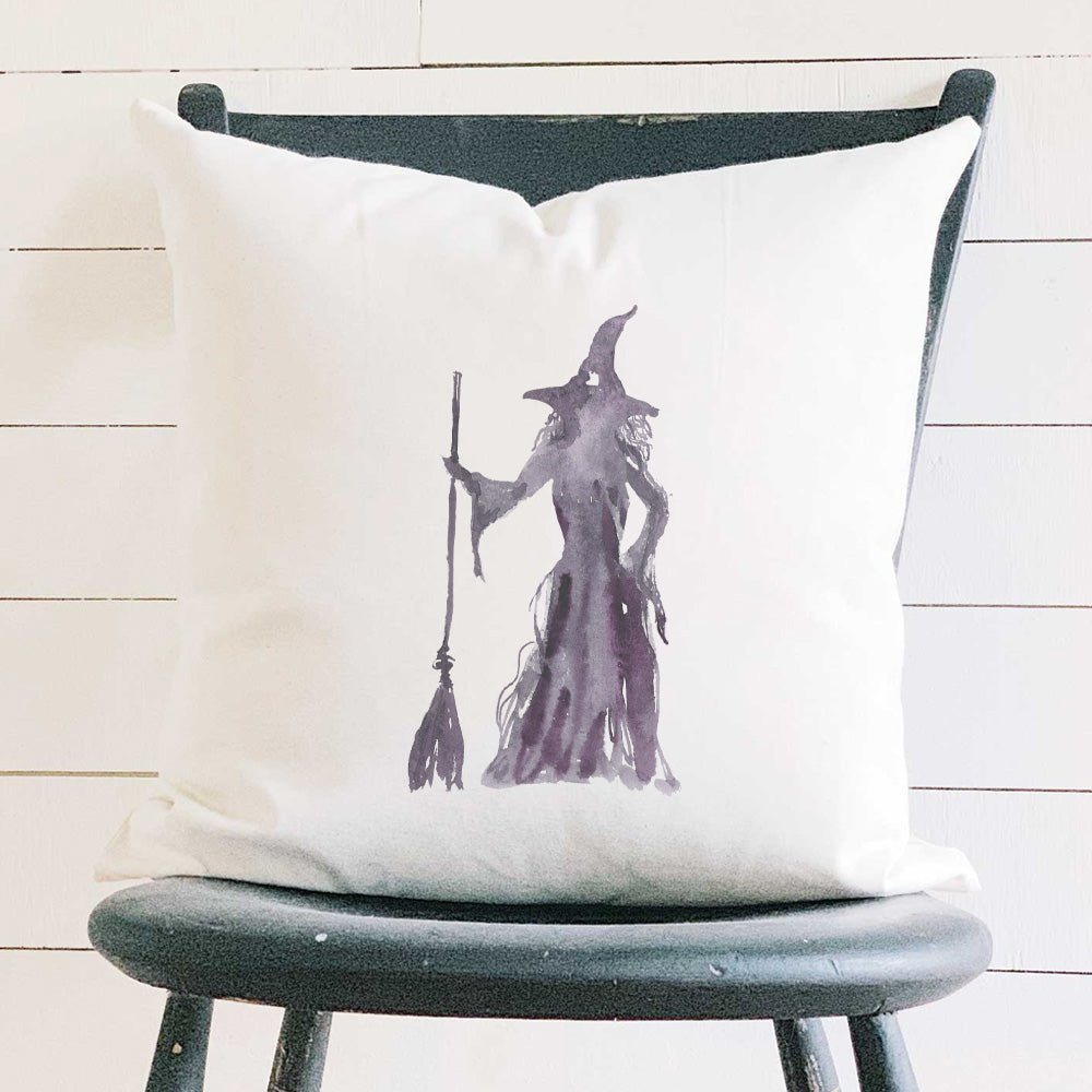 Standing Witch - Customizable Halloween Square Canvas Pillow