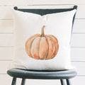 Watercolor Pumpkin - Customizable Autumn Square Canvas Pillow