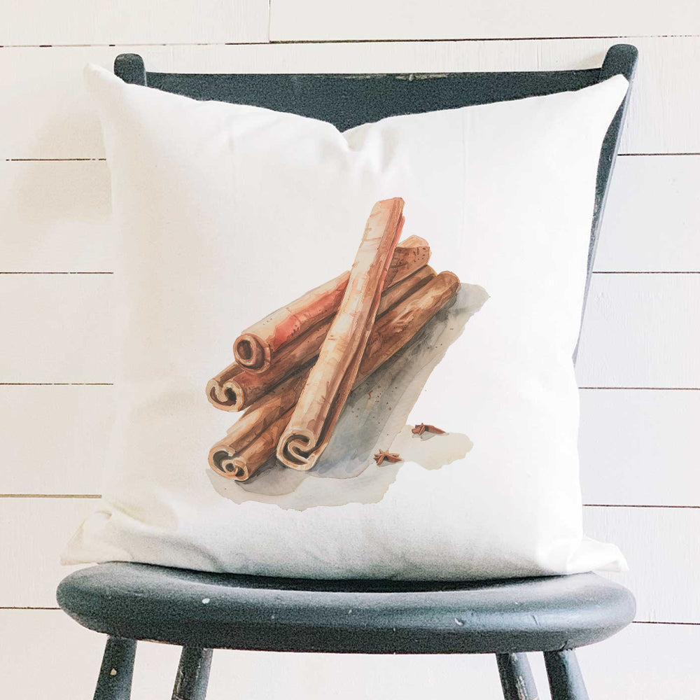 Cinnamon Sticks - Customizable Square Canvas Pillow