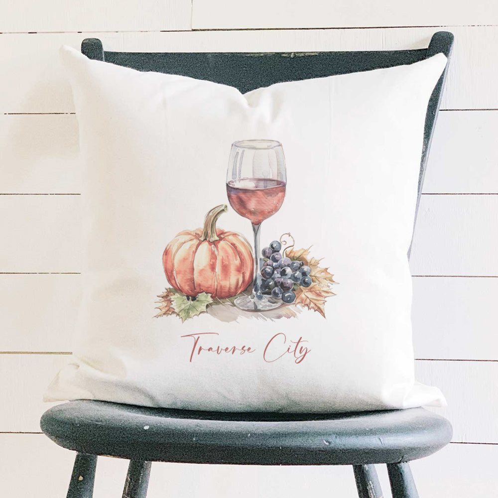 Wine Setting - Custom Square Canvas Pillow