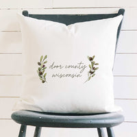 Olive Frond - Custom Square Canvas Pillow