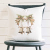 Pine Boughs and Bells - Customizable Square Canvas Pillow