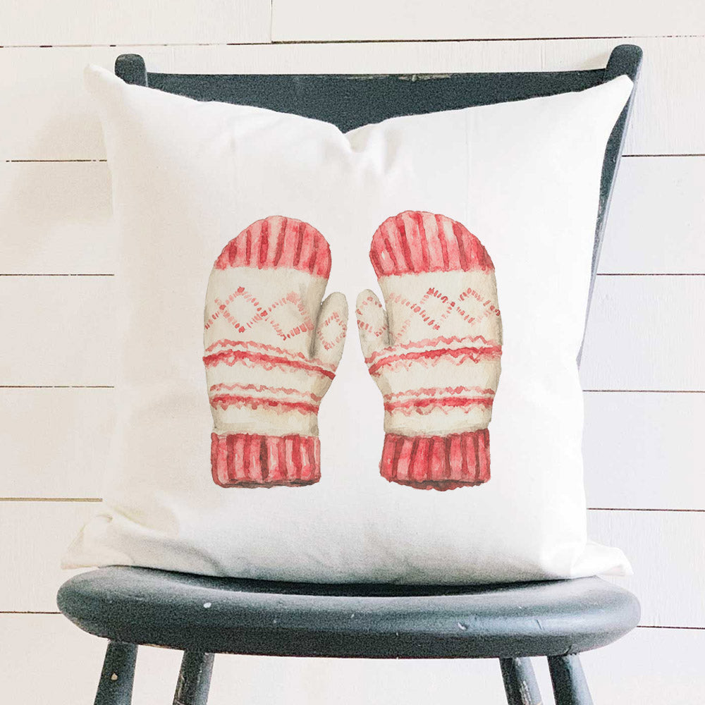 Woolen Mittens - Customizable Square Canvas Pillow