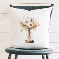 Harvest Florals - Fall Customizable Square Canvas Pillow