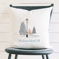 Painted Street Light - Custom Square Canvas Pillow