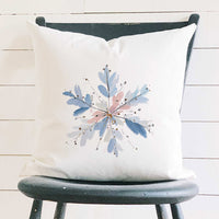 Painted Snowflake - Customizable Square Canvas Pillow