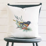 Oriole (Fall Birds) - Square Canvas Pillow