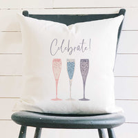 Celebrate Champagne - Square Canvas Pillow