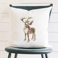 Santa's Reindeer - Customizable Square Canvas Pillow